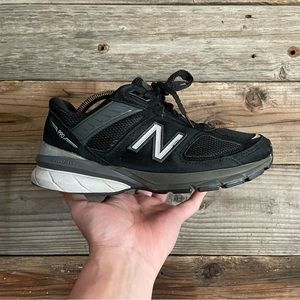 Women New Balance Made In USA United States America 990v5 Black Sneakers Shoes